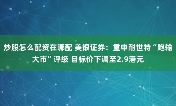 炒股怎么配资在哪配 美银证券：重申耐世特“跑输大市”评级 目标价下调至2.9港元